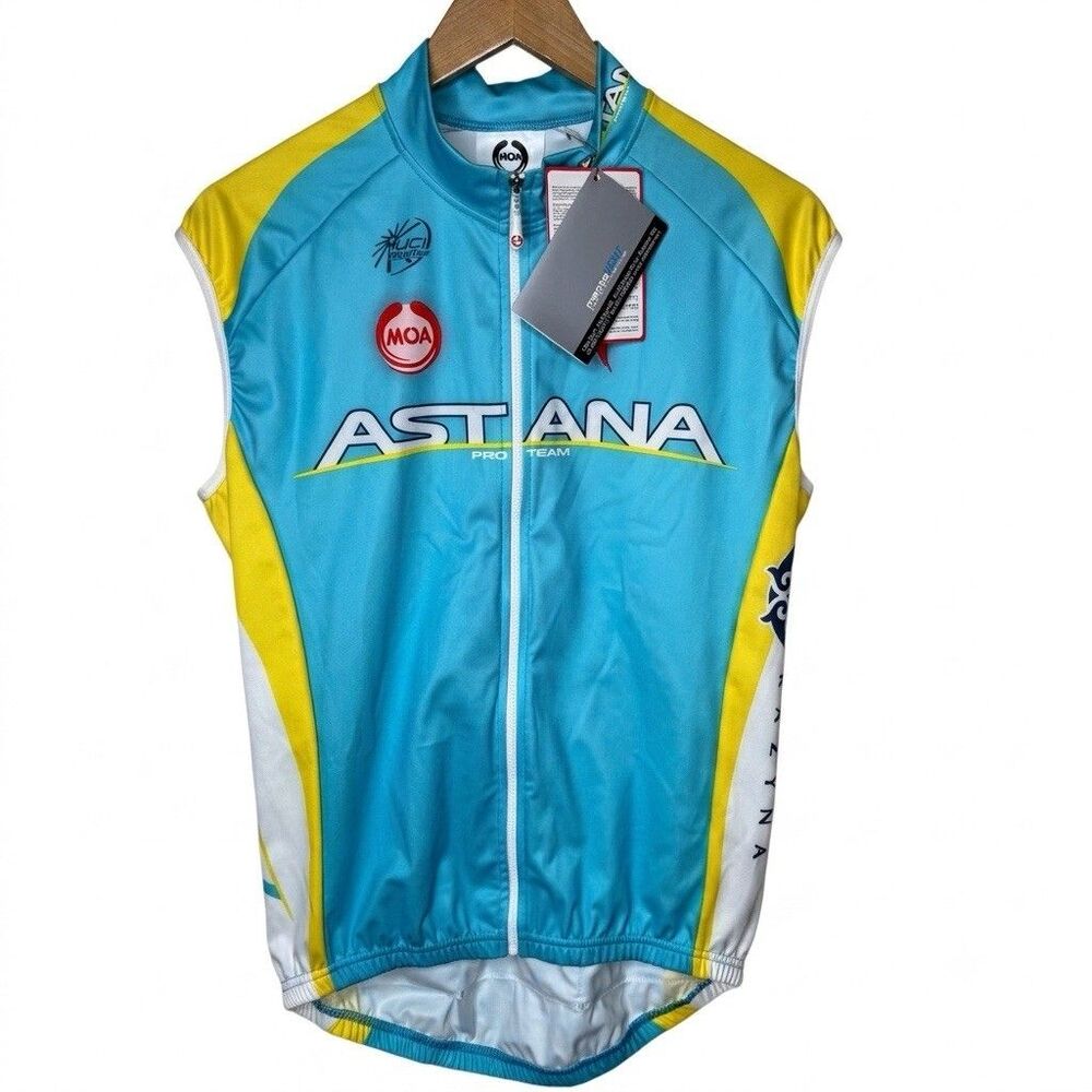 Moa Astana Pro Team Cycling Vest Uci Tour Specialized Gilet Italy 3 US Medium